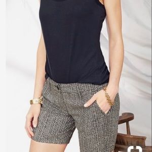 Cabi black and white Bermuda shorts